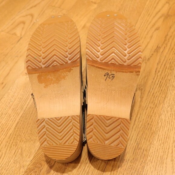 OLOF Daughters of SWEDEN CLOGS wooden heel authentic 38 leather buckle classic - Picture 7 of 10